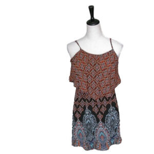 XHILARATION Boho Pattern Sleeveless Tunic/Dress Size Medium